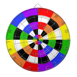 Cible De Fléchettes Couleurs Noir et Blanc