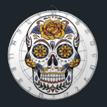 Cible De Fléchettes Crâne à sucre<br><div class="desc">Un crâne à sucre avec des fléchettes de fleurs pour un peu de plaisir à Halloween,  ou à tout moment de l'année!</div>