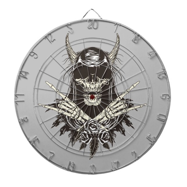 Cible De Fléchettes Crâne démon (Devant)