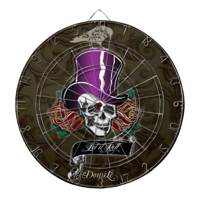 Cible De Fléchettes Crâne et Raven de casquette supérieur (Devant)
