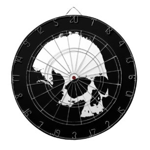 Cible De Fléchettes Crâne noir et blanc