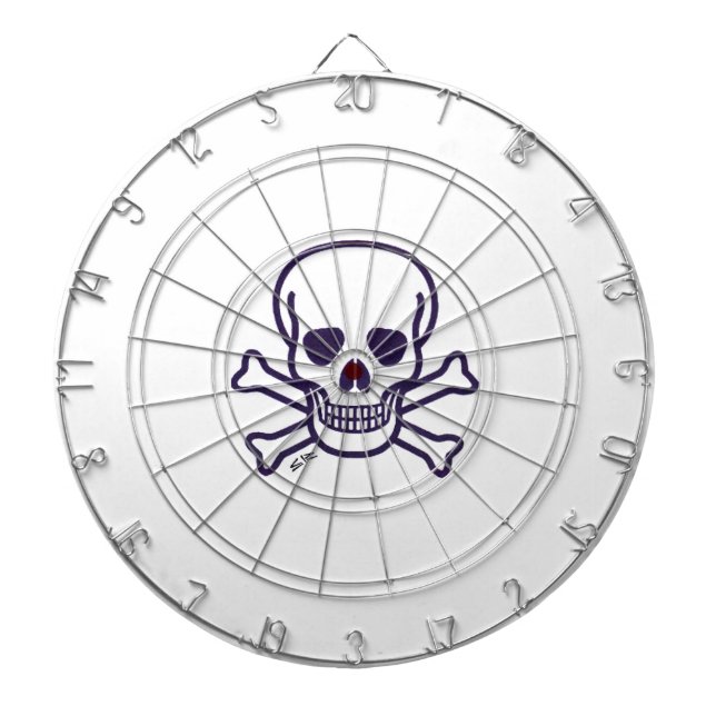 Cible De Fléchettes Crânes n Bones tableau blanc (Devant)