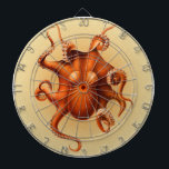 Cible De Fléchettes Créature du monstre de la mer d'Octopus Cephalapod<br><div class="desc">Vintage Otopus rouge céphalopode Cette image vintage de pieuvre a été prise d'un journal scientifique des années 1800. La pieuvre rouge montre tous ses bras,  avec des tentacules,  et est une pieuvre très mignonne pour nos cadeaux.</div>