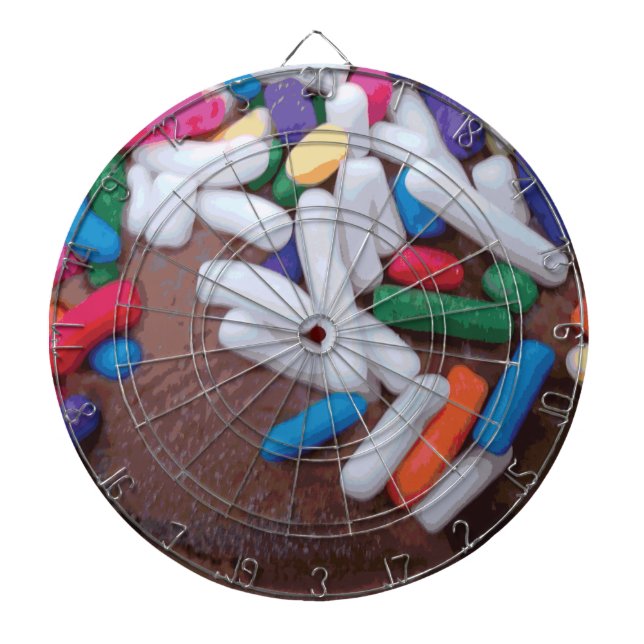 Cible De Fléchettes Crème glacée au chocolat foncé avec arrosage arc-e (Devant)