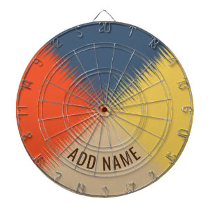 Cible De Fléchettes Crème rouge jaune bleu - Personnalisable