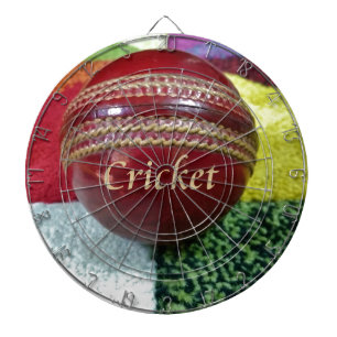 Cible De Fléchettes Cricket : Red Hard Ball Art Print