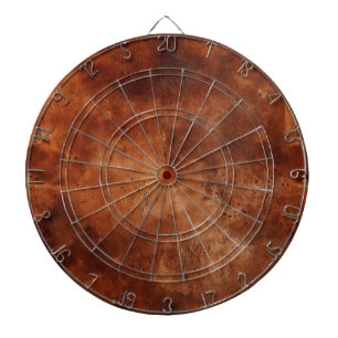 Cible De Fléchettes Cuir de vache faux marron occidental