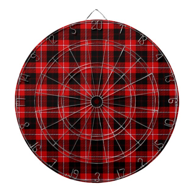 Cible De Fléchettes Cunningham Tartan rouge noir (Devant)