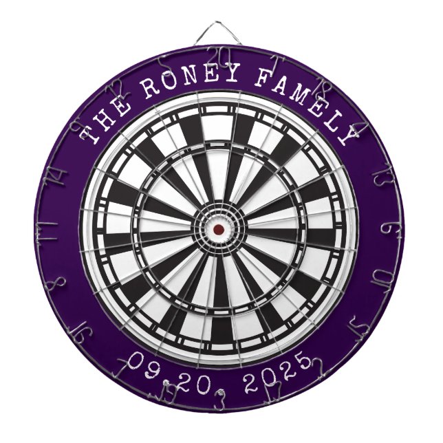Cible De Fléchettes Custom Family Name Personalized Dartboards (Devant)