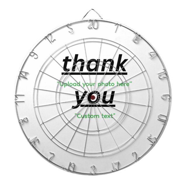 Cible De Fléchettes Custom Text & Upload Your Photo Personalized (Devant)