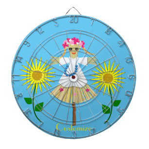 Cible De Fléchettes Cute Blonde Pigtails Scarecrow
