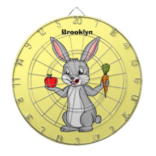 Cible De Fléchettes Cute bunny rabbit with vegetables