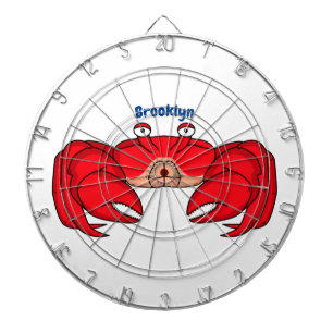 Cible De Fléchettes Cute red crab cartoon