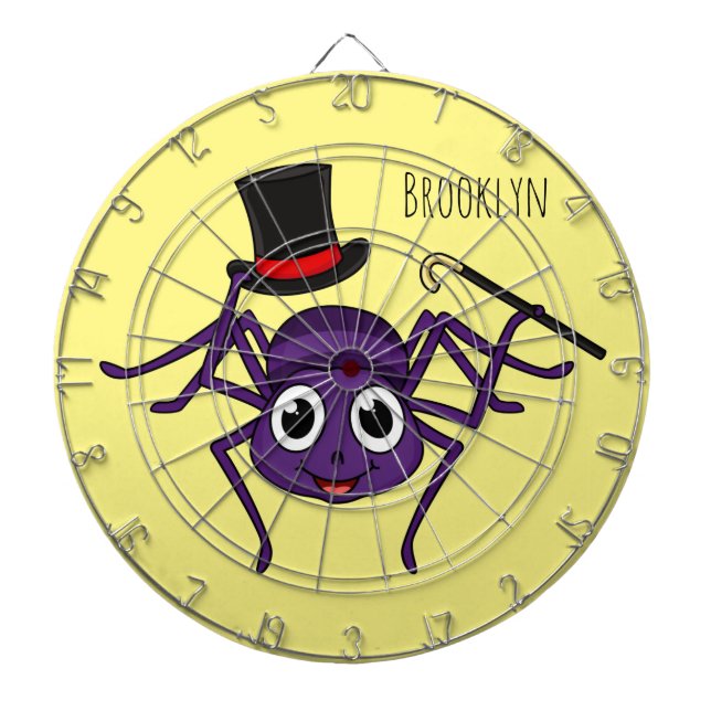 Cible De Fléchettes Cute Spider dans le top a un dessin animé (Devant)