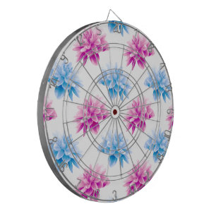 Cible De Fléchettes Dahlia Rose, Dahla Bleue, Motif Floral, Fleurs