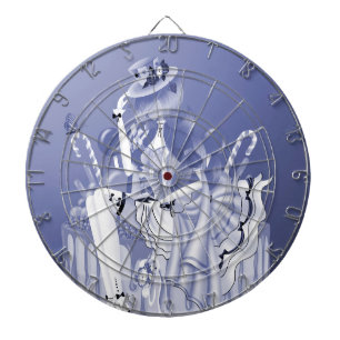 Cible De Fléchettes Dame hantée sur Birthday Cake Dartboard