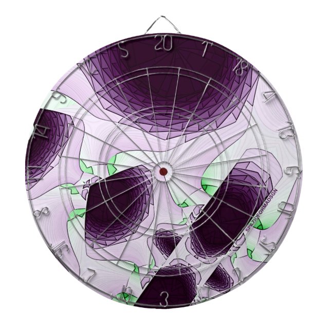 Cible De Fléchettes Dans l'ombre de la couleur Violet (Devant)