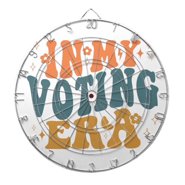 Cible De Fléchettes Dans Mon Ère De Vote Retro Wavy (Devant)