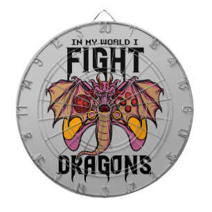 Cible De Fléchettes Dans Mon Monde, Je Lutte Contre Les Dragons