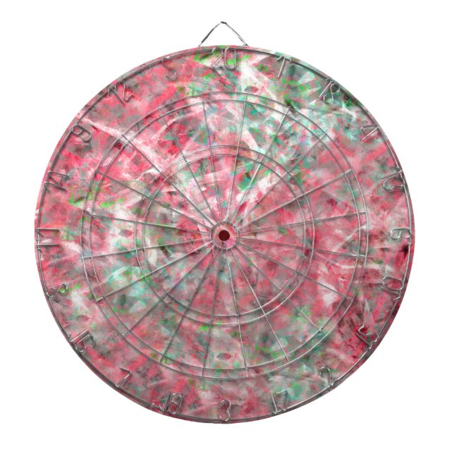 Cible De Fléchettes Danse expressionniste Abstraite en rose et vert (Devant)