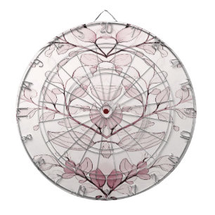 Cible De Fléchettes Darboard Feuille rouge moderne