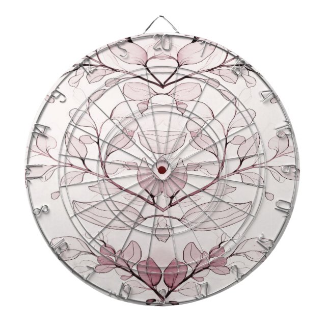 Cible De Fléchettes Darboard Feuille rouge moderne (Devant)