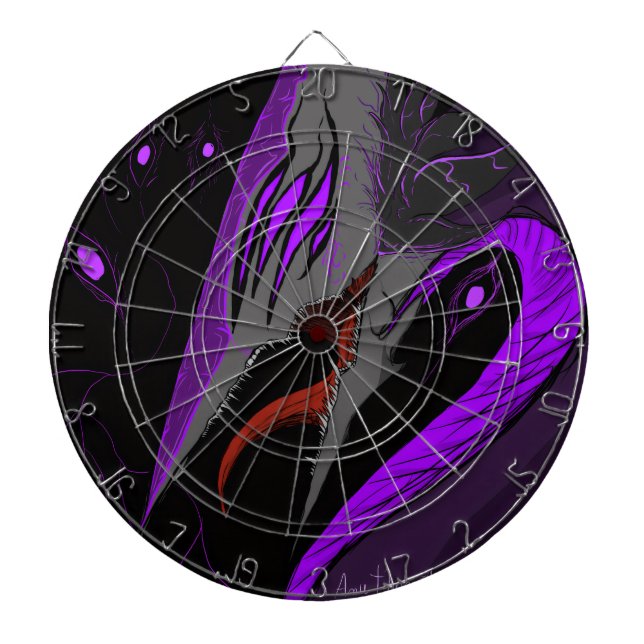 Cible De Fléchettes Dark Anime Fantasy Crow and Demon Art (Devant)