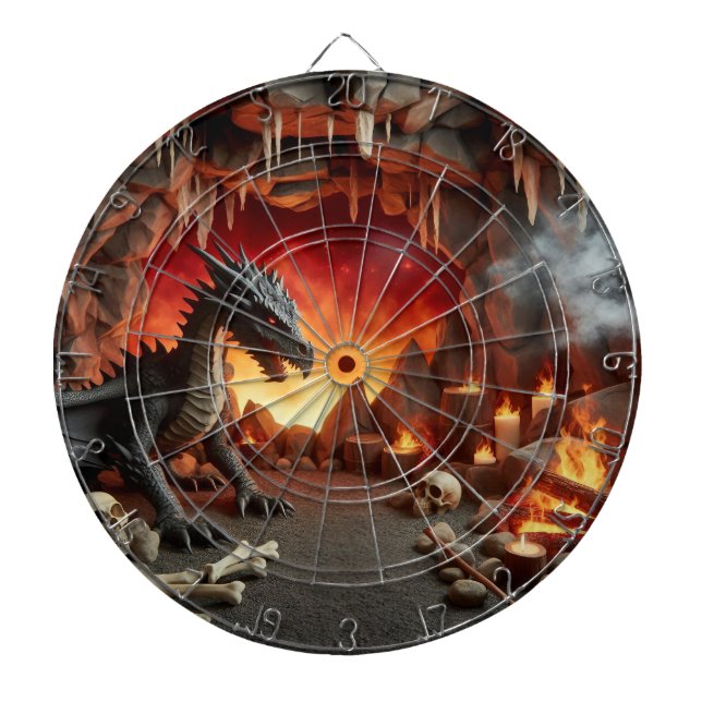 Cible De Fléchettes Dartboard d'art de la grotte du Dragon (Devant)