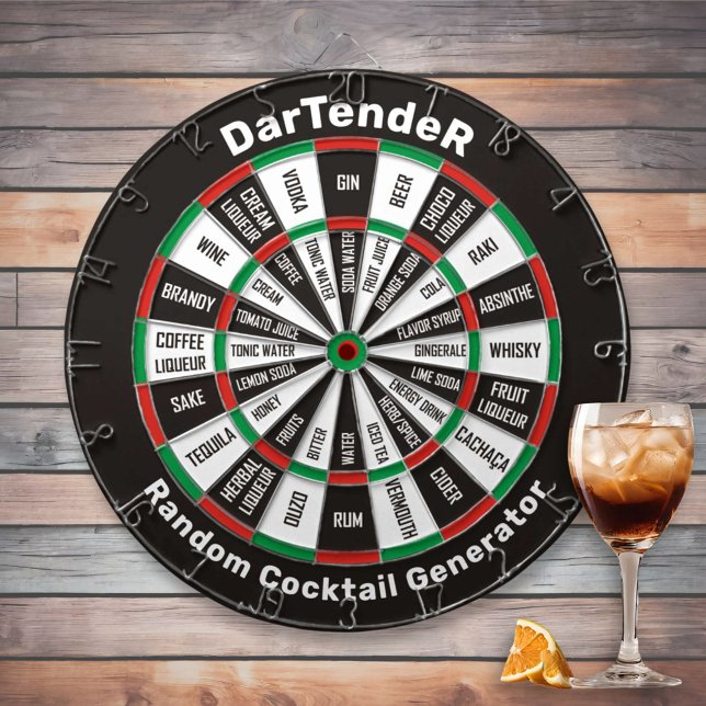 Cible De Fléchettes Dartender, Random Cocktail Dartboard (Créateur téléchargé)