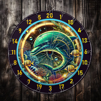 Cible De Fléchettes Dauphin Dream Coral Reef Darboard