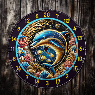 Cible De Fléchettes Dauphin Dreams Coral Reef Darboard