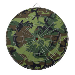 Cible de flechettes de camouflage vert