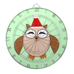 Cible de flechettes de chouette de Noël