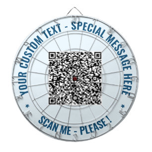 Cible de flechettes de code QR personnalisée Texte