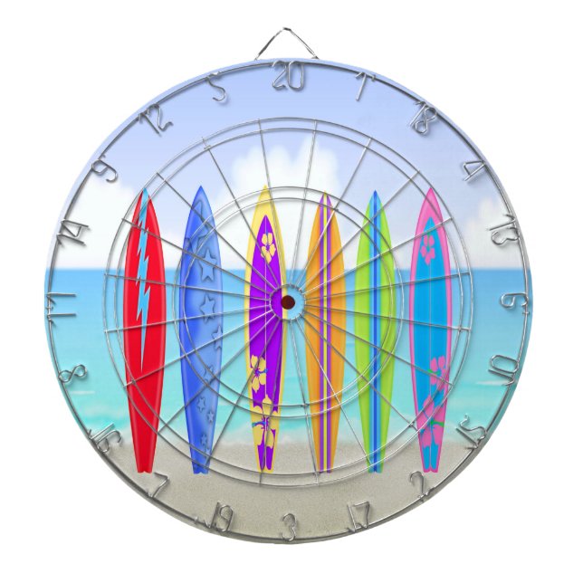 Cible de flechettes de plage de planches de surf (Devant)