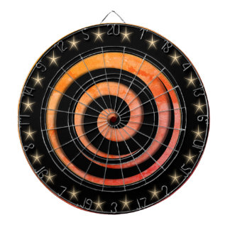 Cible de fléchettes de régulation noire et orange
