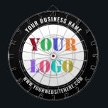 Cible de flechettes de texte du logo de l'entrepri<br><div class="desc">Couleurs et polices personnalisées - Tableaux de bord avec votre entreprise Logo et texte Promotionnel Entreprise Cible de flechettes personnalisée - Ajouter votre logo / image ou code QR - Photo / et Texte / Information - Redimensionner et déplacer des éléments avec l'outil de personnalisation. Choisissez / ajoutez votre arrière...</div>