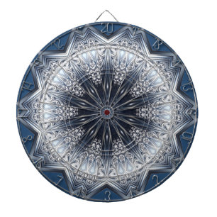 Cible de fléchettes décorative bleue