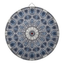 Cible de fléchettes décorative bleue