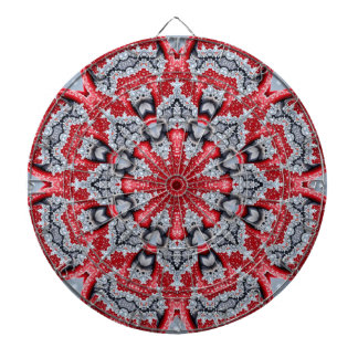 Cible de fléchettes décorative rouge