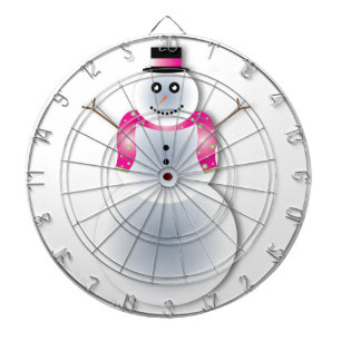 Cible De Fléchettes déplaisant bonhomme de neige de noël