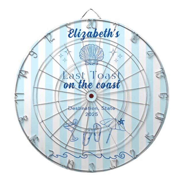 Cible De Fléchettes Dernière tournée sur la côte pour la fête de plage (Devant)