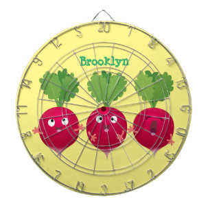 Cible De Fléchettes Des radis mignons chantant des légumes de dessin a