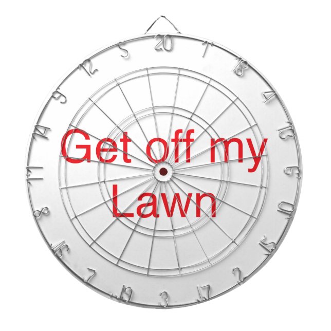 Cible De Fléchettes Descendez de ma pelouse (Devant)