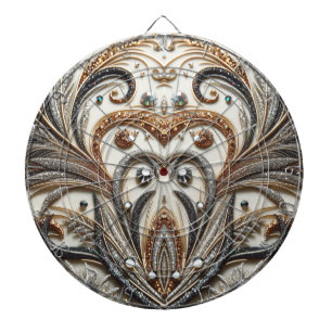 Cible De Fléchettes Design baroque glamour avec Parties scintillant et