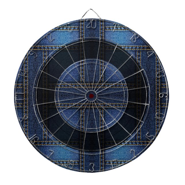 Cible De Fléchettes Design Denim (Devant)