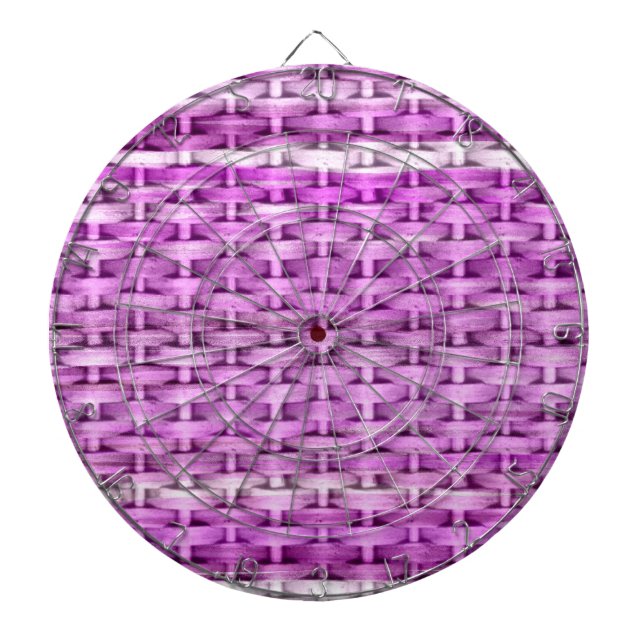 Cible De Fléchettes Design graphique en osier rose (Devant)