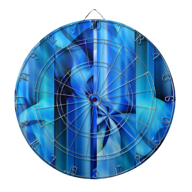 Cible De Fléchettes Design graphique transparent - bleu noir I (Devant)