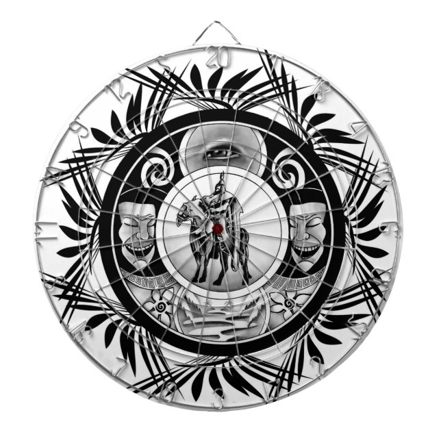 Cible De Fléchettes Dessin de cavalier (Devant)