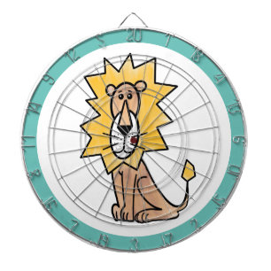 Cible De Fléchettes dessin mignon lion enfants retro safari jungle ani